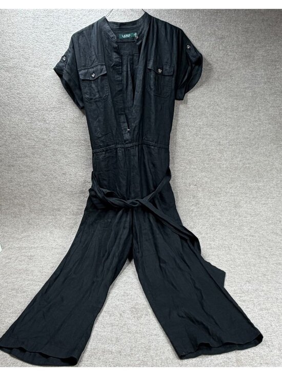 Lauren Ralph Lauren Pants - Lauren Ralph Lauren Womens Jumpsuit 12 Black Solid